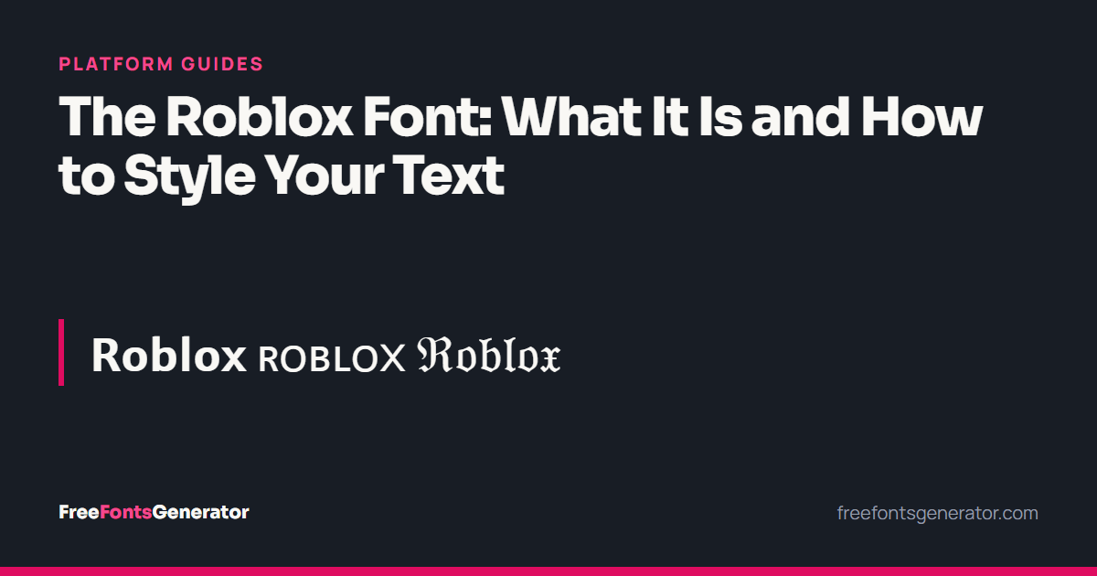 The word Roblox rendered in bold sans, small capitals and fraktur Unicode styles