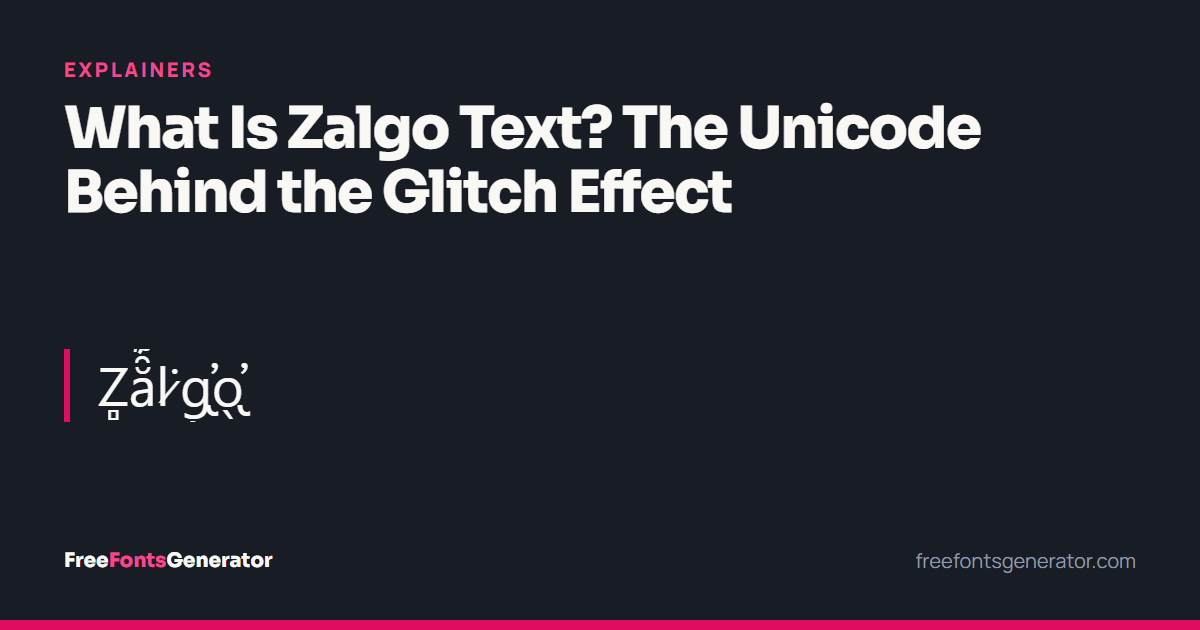 The word Zalgo rendered with stacked combining marks above and below the letters